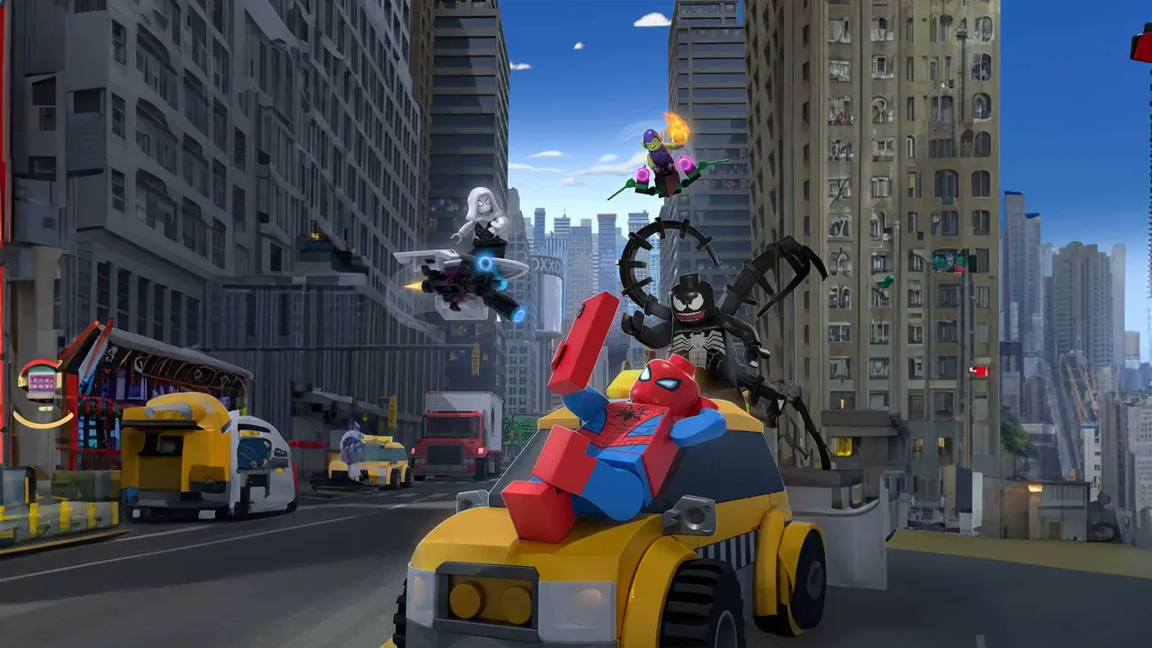 Кадр з фільму «LEGO Marvel Людина-Павук: Розлючений Веномом»